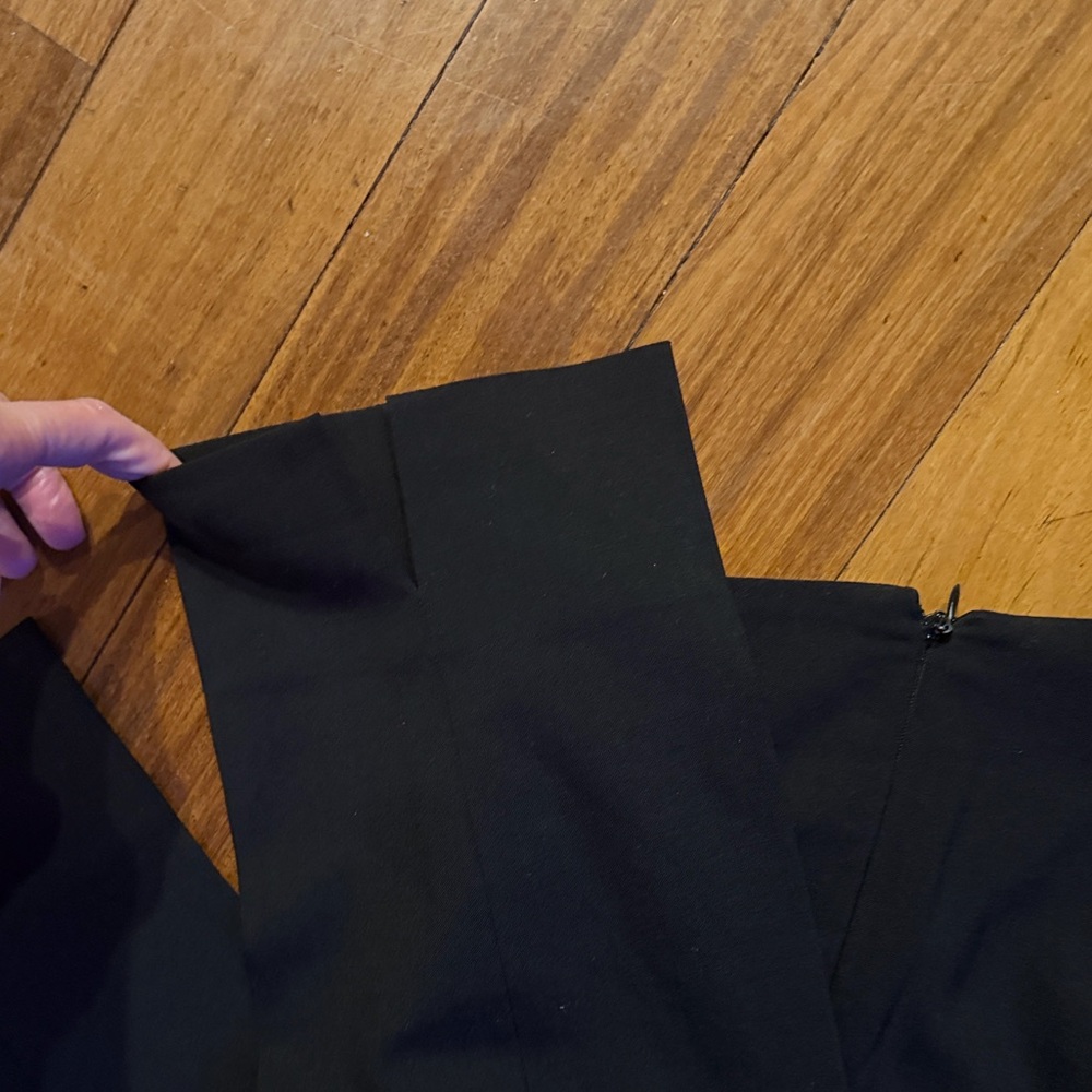 Theory Belisa sz 4 Side Zip Stretch Ankle Slim Stretch Wool Pants in Black - Picture 5 of 6